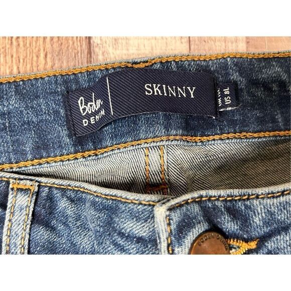 Boden T0366 Skinny‎ Jean Indigo High Rise Blue Denim sz 8L Modern Stretch - Picture 2 of 12